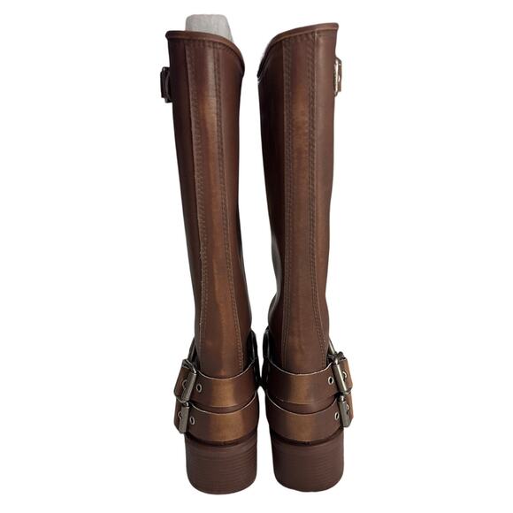 Dwarves Tall Brown Leather Riding Boots Women’s Size 8.5 - Picture 5 of 7